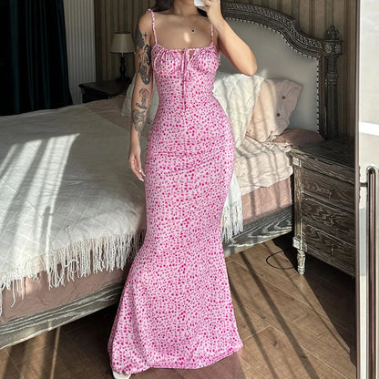 Retro Floral Maxi Dress